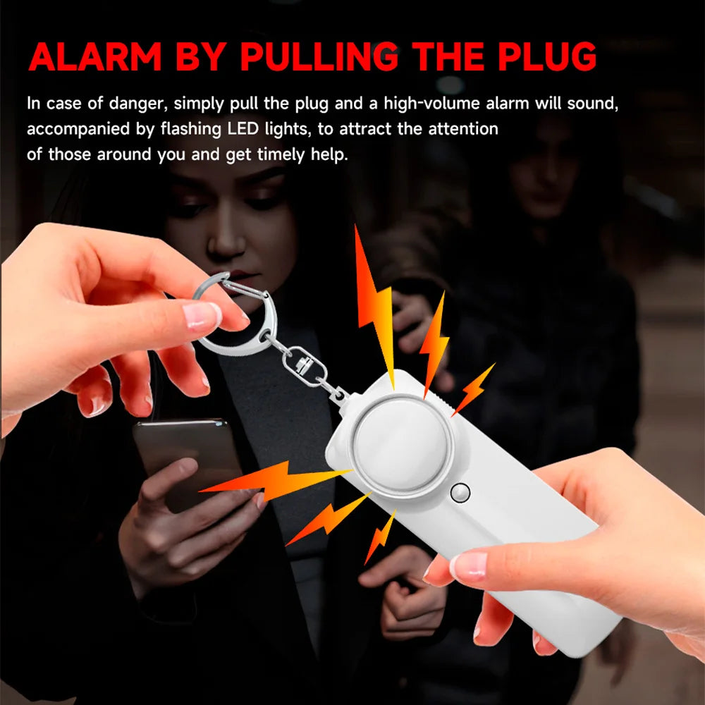 Kids Elderly Women Emergency SOS Personal Alarm Self Defense Keychain- Panic Button or Pull Pin Alert Device 130 DB Loud Safety