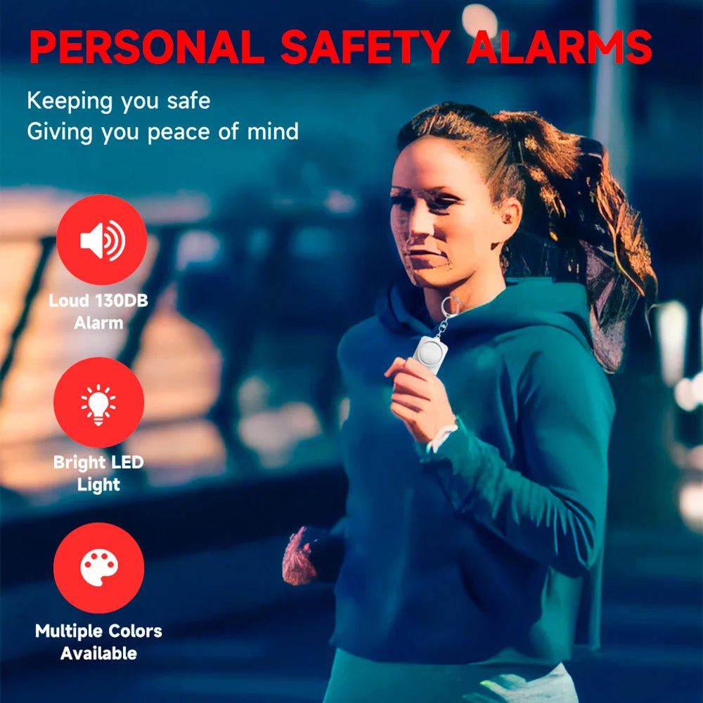 Kids Elderly Women Emergency SOS Personal Alarm Self Defense Keychain- Panic Button or Pull Pin Alert Device 130 DB Loud Safety